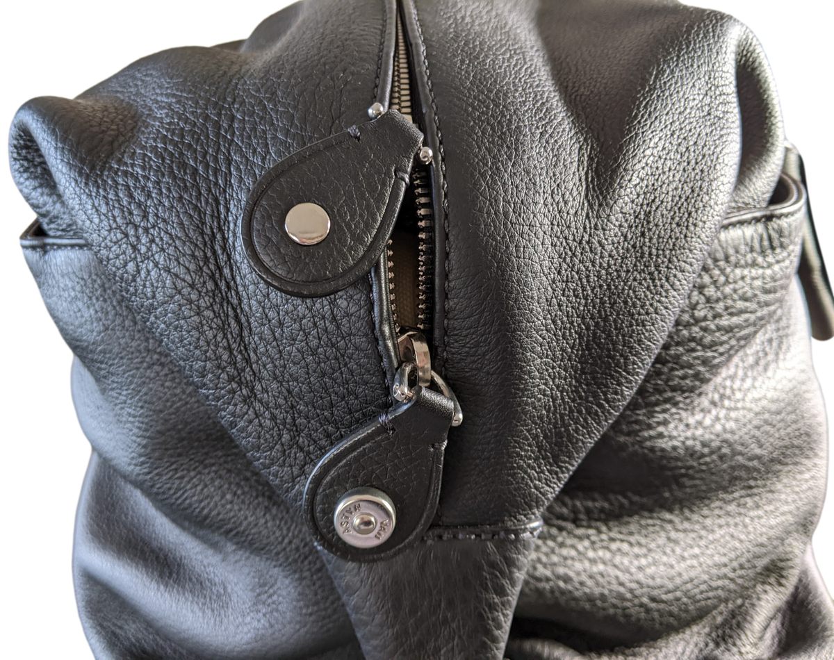 Van Astyn Noir Togo Calfskin Leather Travel Bag 57 cm