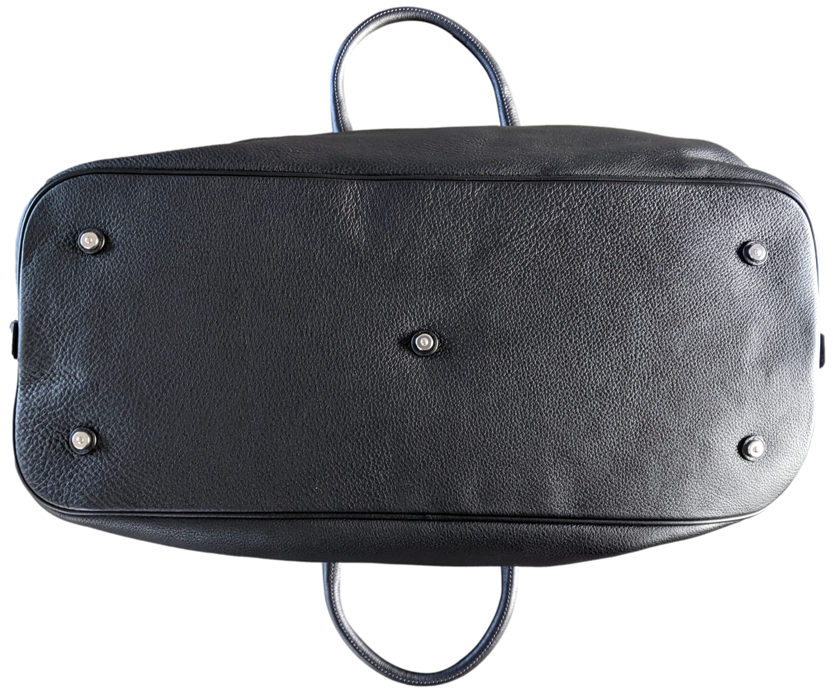 Van Astyn Noir Togo Calfskin Leather Travel Bag 57 cm