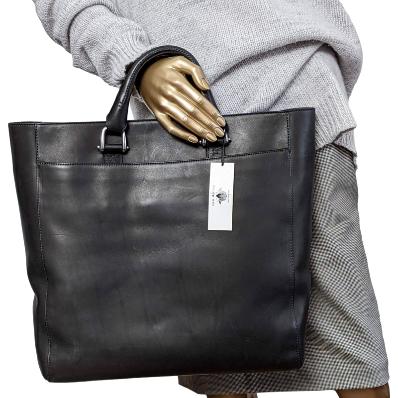 Van Astyn Noir Calfskin Leather Handbag Bag GM 38 cm
