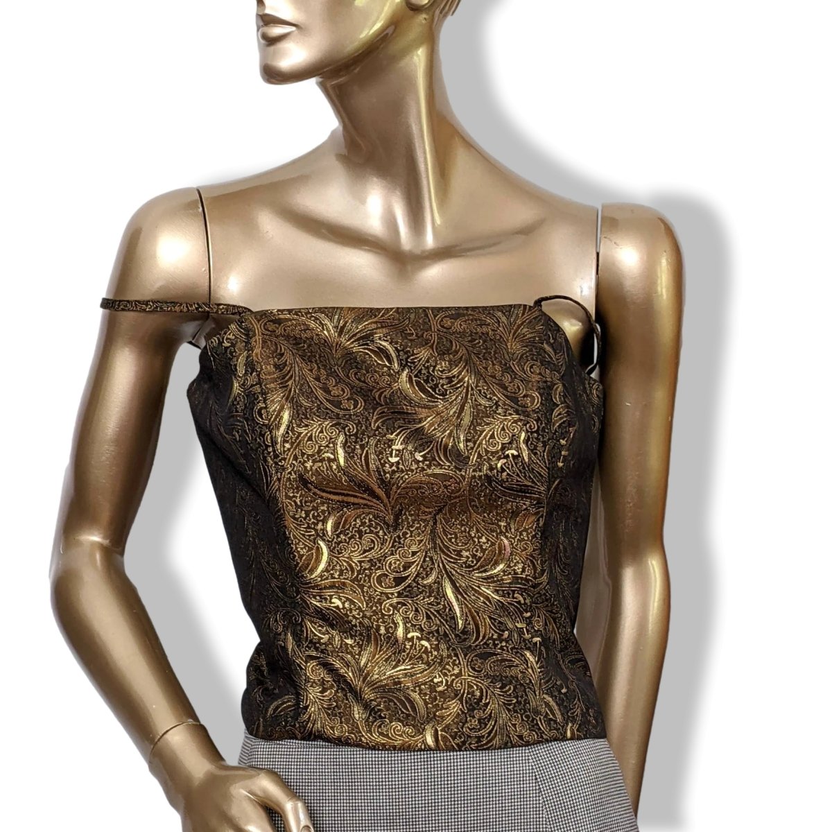 Vero Moda Gold/Brown Sparkling Evening Sleeveless Top, Lovely! - poupishop