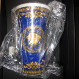 Versace Rosenthal Medusa Blue Porcelain Vase 26cm, NIB! - poupishop