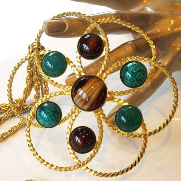 Yves Saint Laurent 1970s Haute Couture Huge Flower Necklace, Rare! - poupishop