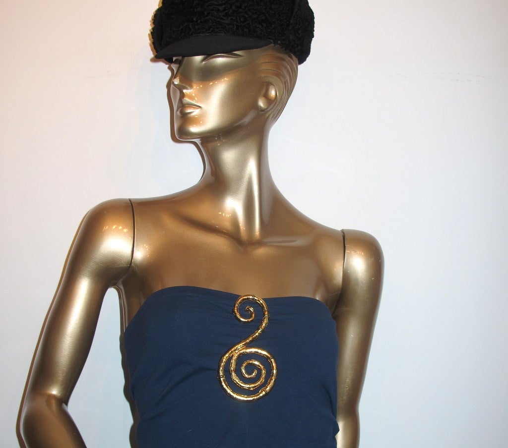 Yves Saint Laurent 1980s "Treble Staff" by Robert Goossens Pendant XXL! - poupishop
