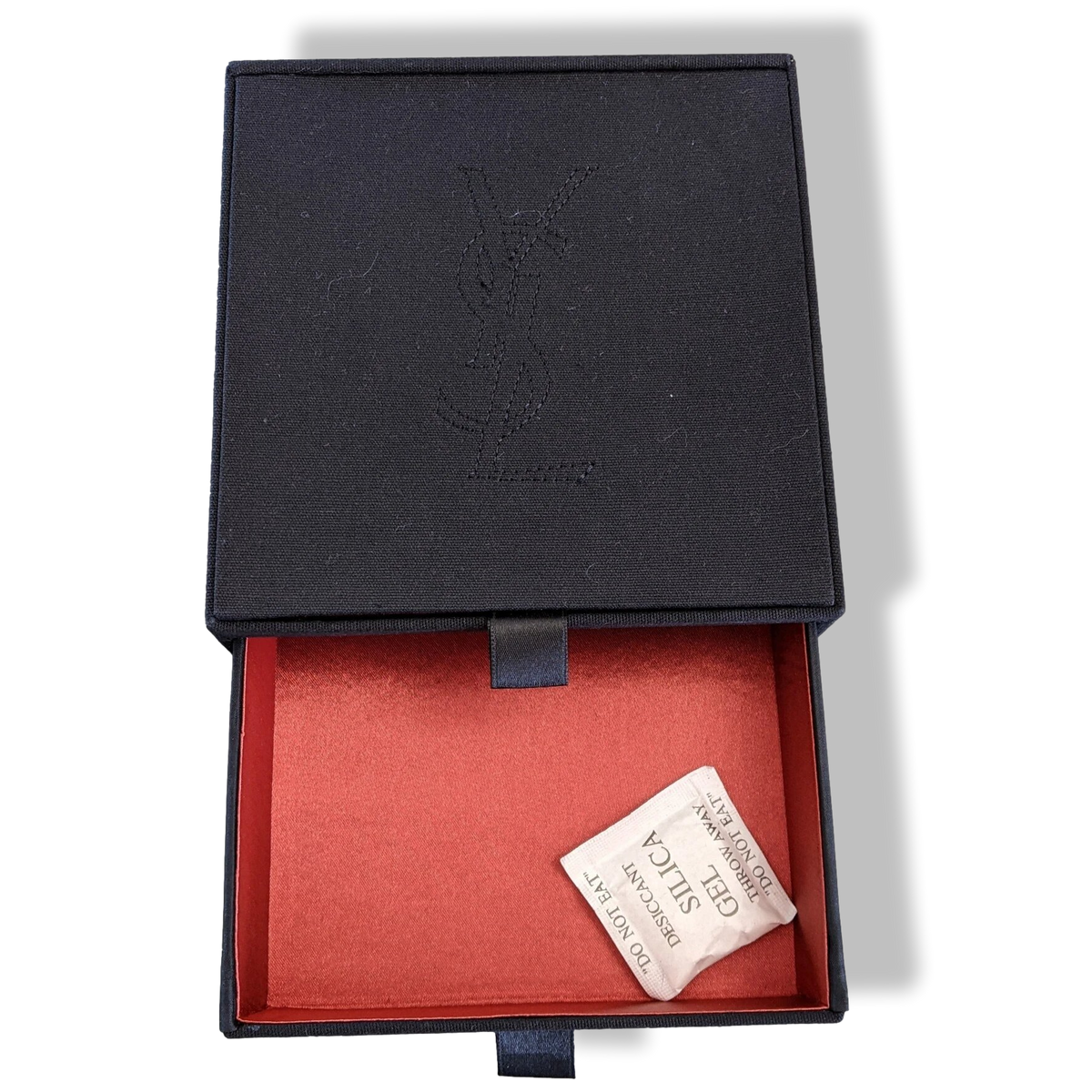 YVES SAINT LAURENT PARFUMS Black Suede Travel Jewels Cosmetic Box YSL with Mirror, New!