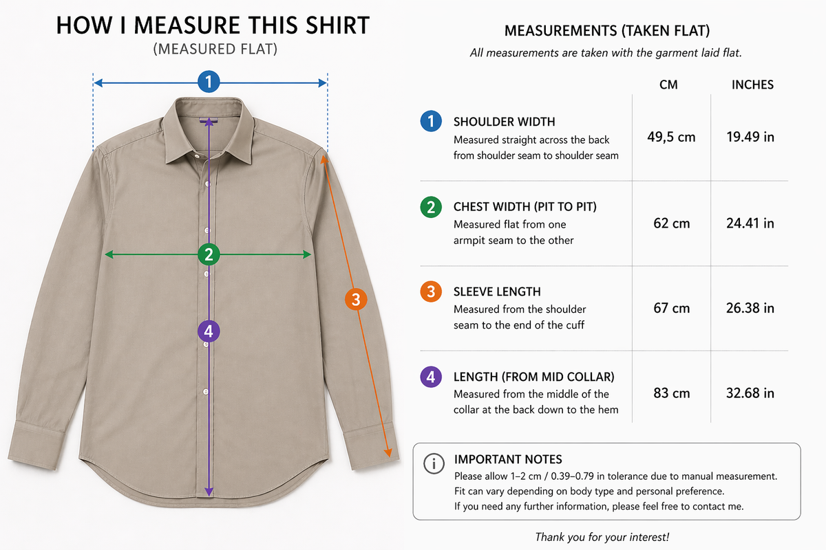Hermes Men's Etoupe Cotton Long Sleeves Shirt with Removabe Lambskin Tabs, Sz44