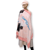 HERMES Pelicans Terry Beach Towel Pink 90 x 150 cm