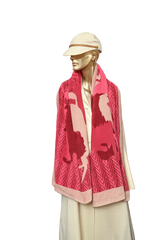HERMES Ex Libris en Camouflage Beach Towel 90 x 150 cm Rose/Fuchsia/Bordeaux Rare