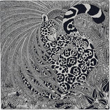 HERMES 2018 Jaguar Quetzal Cashmere Shawl 140 x 140 cm, Box! A20260107