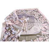 HERMES Noel au Faubourg 24 Pink Cashmere Scarf 90 – Collector Piece by Dimitri Rybaltchenko A20260218