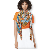 HERMES Kawa Ora by Te Rangitu Netana Cashmere Shawl 140 x 140 cm