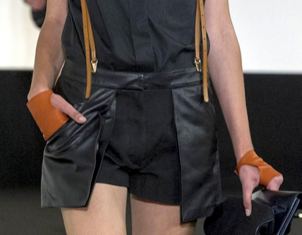 Hermes SS2013 Orange Fingerless Gloves SzS New!