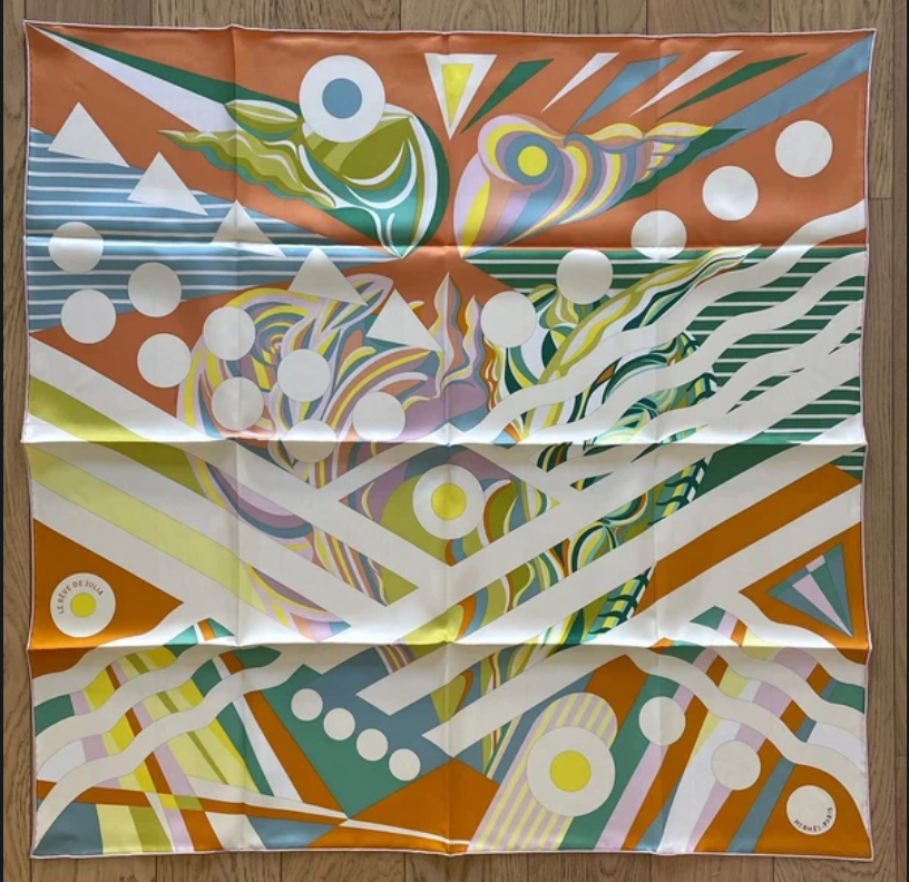 HERMES Lot of 20 Twill Silk Scarves 90 x 90 cm
