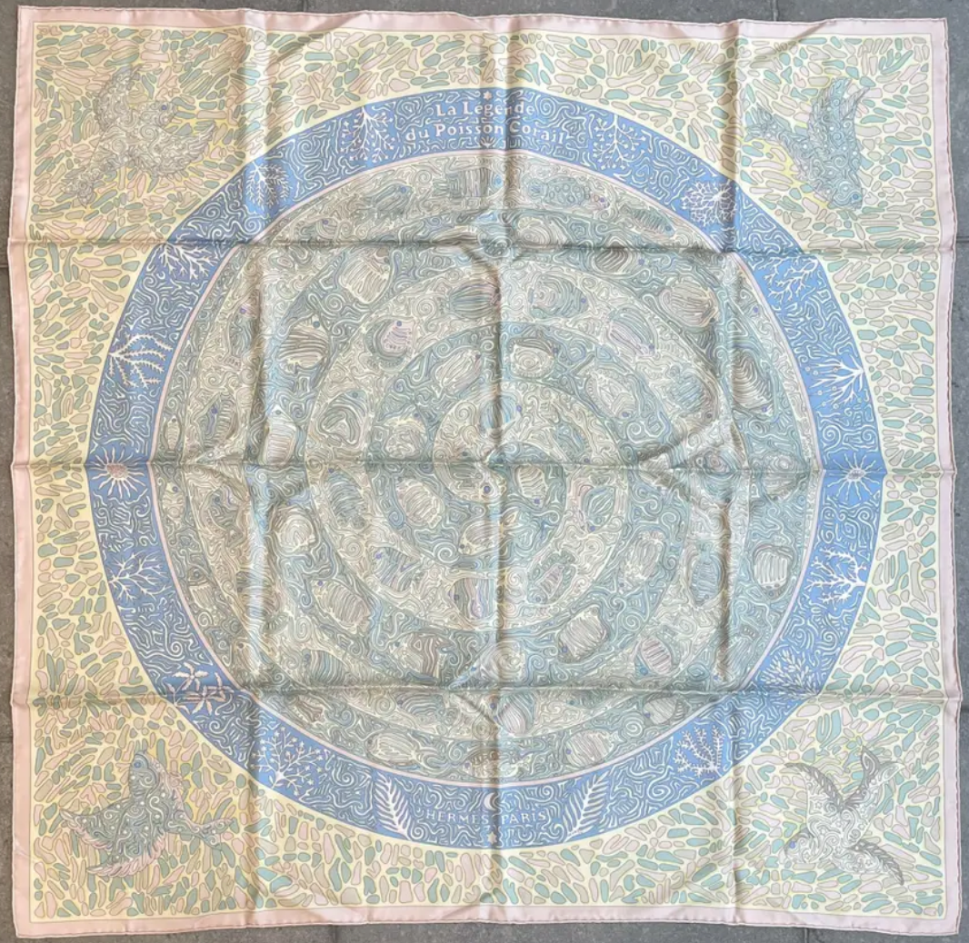 HERMES Lot of 20 Twill Silk Scarves 90 x 90 cm