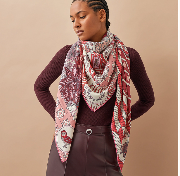 HERMES LA DANSE DES AMAZONES Cashmere Shawl 140 x 140 cm, New!