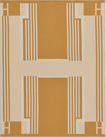 HERMES Ithaque Blanket Wool and Cashmere 135 x 175 cm New