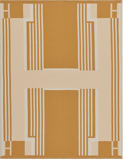HERMES ITHAQUE Blanket Wool and Cashmere 135 x 175 cm