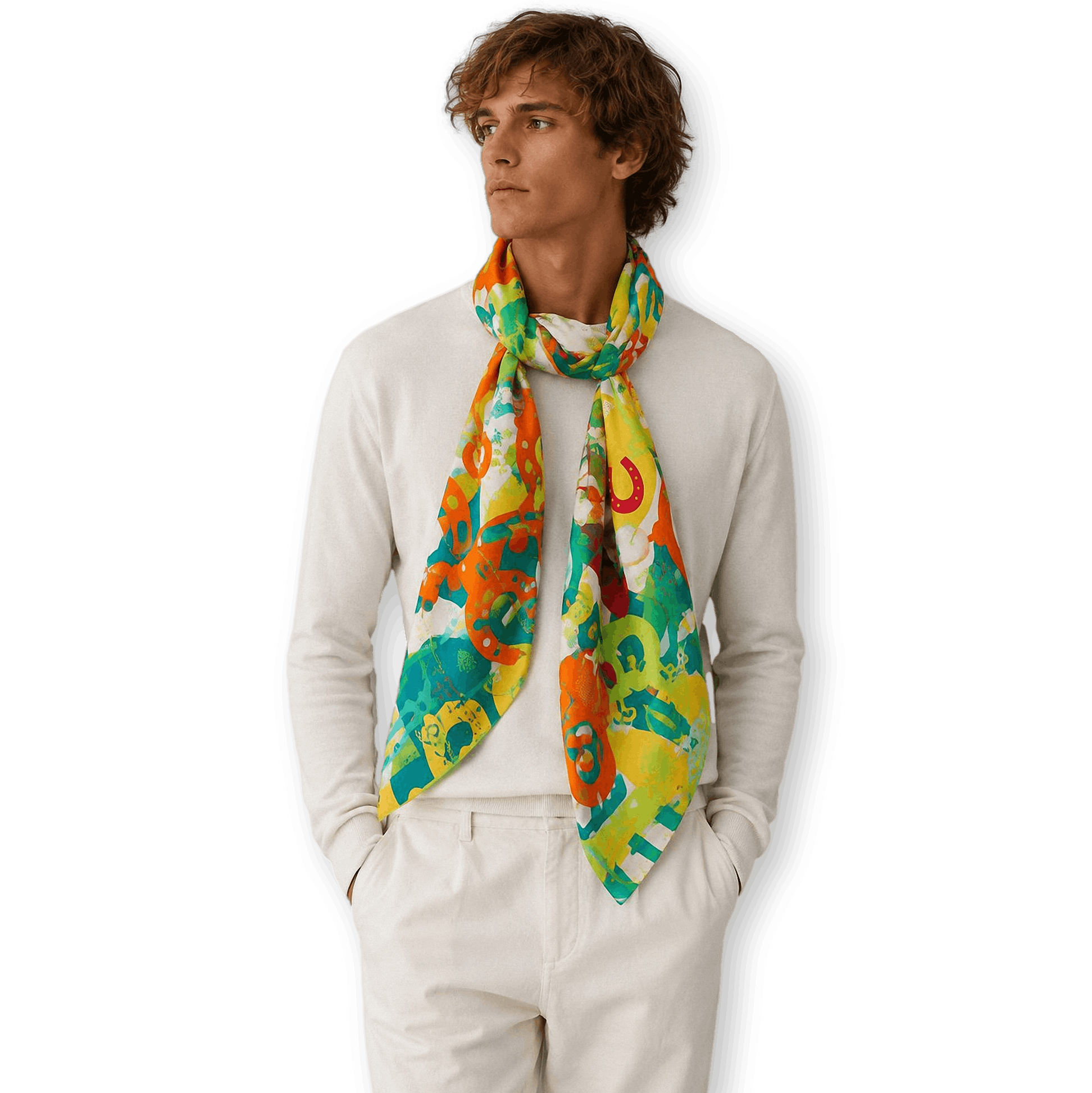 HERMES Mr Farrier Twill Douceur Shawl 140