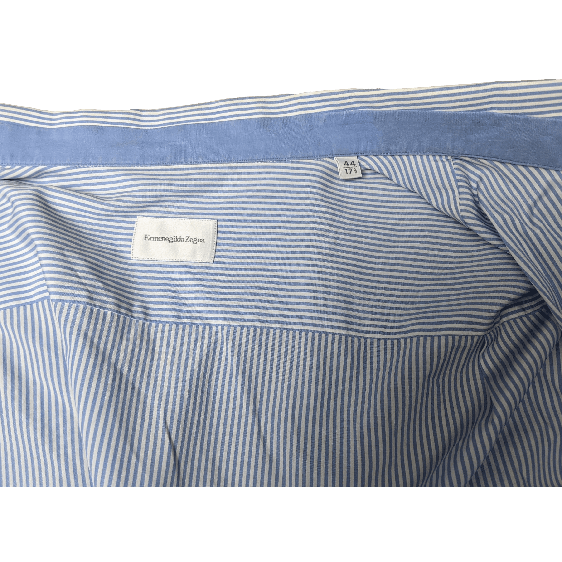 ERMENEGILDO ZEGNA Blue Men's Long Sleeves Shirt, Sz44