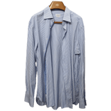 ERMENEGILDO ZEGNA Blue Men's Long Sleeves Shirt, Sz44
