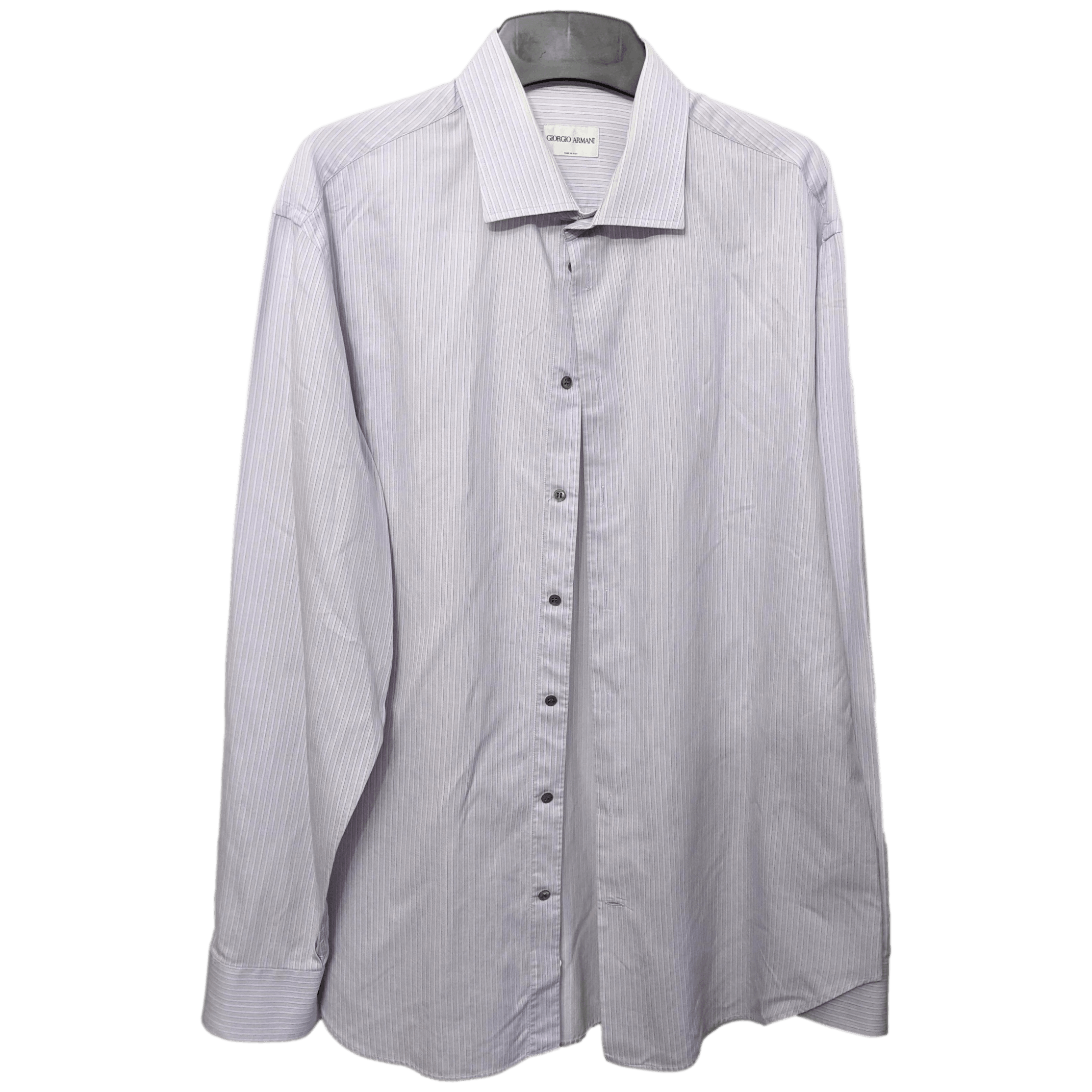 GIORGIO ARMANI Lined Cotton Men's Long Sleeves Shirt, Sz44