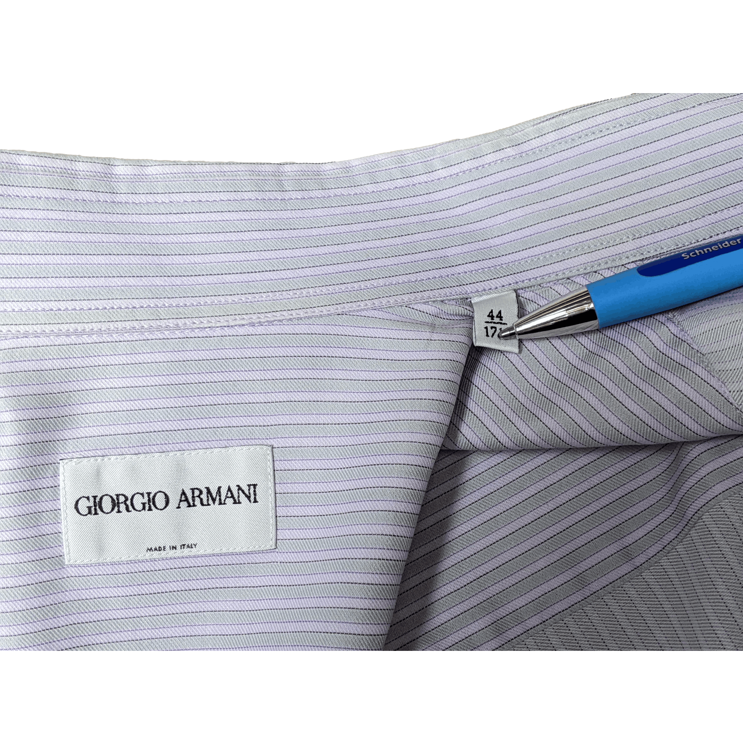 GIORGIO ARMANI Lined Cotton Men's Long Sleeves Shirt, Sz44