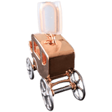 HERMES 2019 Pink Plated Gold Curiosite Caleche Carriage Charm Amulette Pendant Breloque