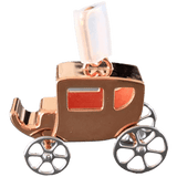 HERMES 2019 Pink Plated Gold Curiosite Caleche Carriage Charm Amulette Pendant Breloque