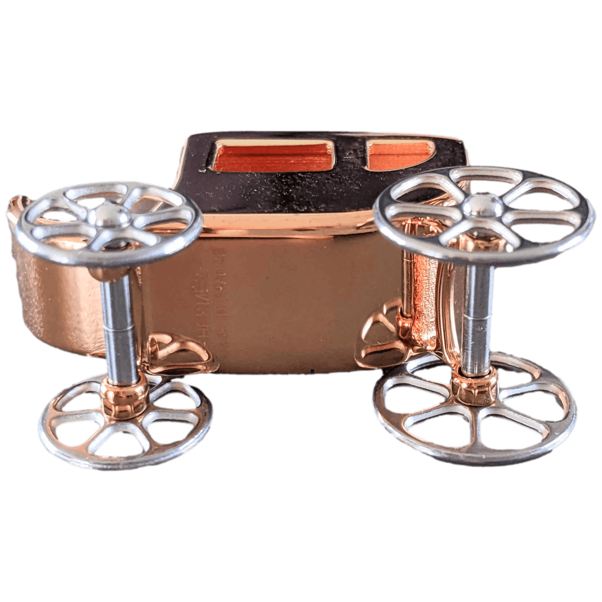 HERMES 2019 Pink Plated Gold Curiosite Caleche Carriage Charm Amulette Pendant Breloque