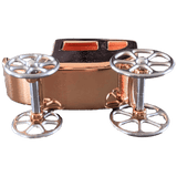 HERMES 2019 Pink Plated Gold Curiosite Caleche Carriage Charm Amulette Pendant Breloque