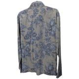HERMES Flowers SilkCotton Men's Long Sleeves Shirt, Sz42