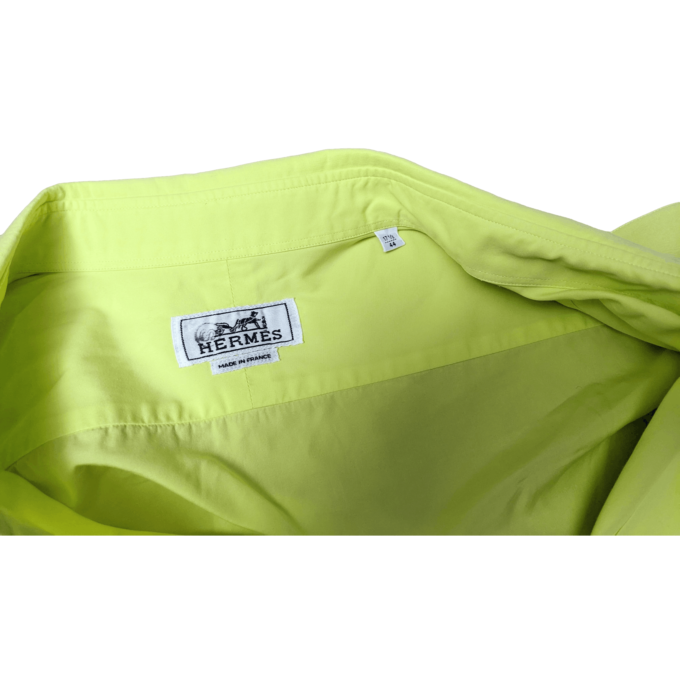 HERMES Neon Men's Long Sleeves Shirt, Sz44