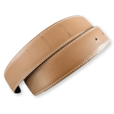 HERMES [JUTTA39] 1996 GoldNoir Box Reversible Leather Strap Belt 32 MM Sz72