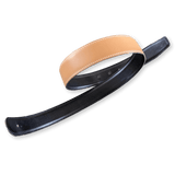 HERMES [JUTTA39] 1996 GoldNoir Box Reversible Leather Strap Belt 32 MM Sz72