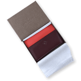 PATEK PHILIPPE Geneve PlumCoquelicot Leather Purse - Key Ring with Mirror