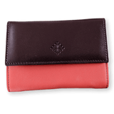 PATEK PHILIPPE Geneve PlumCoquelicot Leather Purse - Key Ring with Mirror