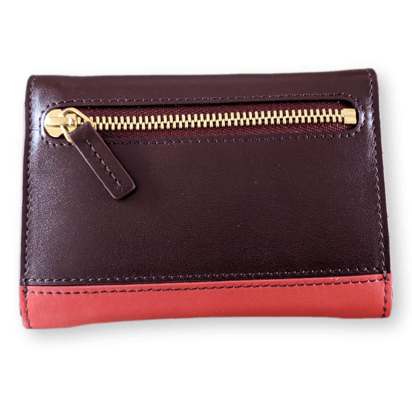 PATEK PHILIPPE Geneve PlumCoquelicot Leather Purse - Key Ring with Mirror