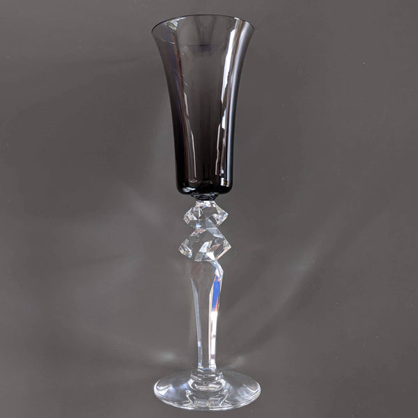 Saint Louis Extraordinary Set or 4 Champagne Flute "Excess" Cristal Glasses RARE, Box!