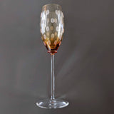 HERMES 2007 Orange Saint Louis Crystal "Fanfare" Champagne Flute 22 cm