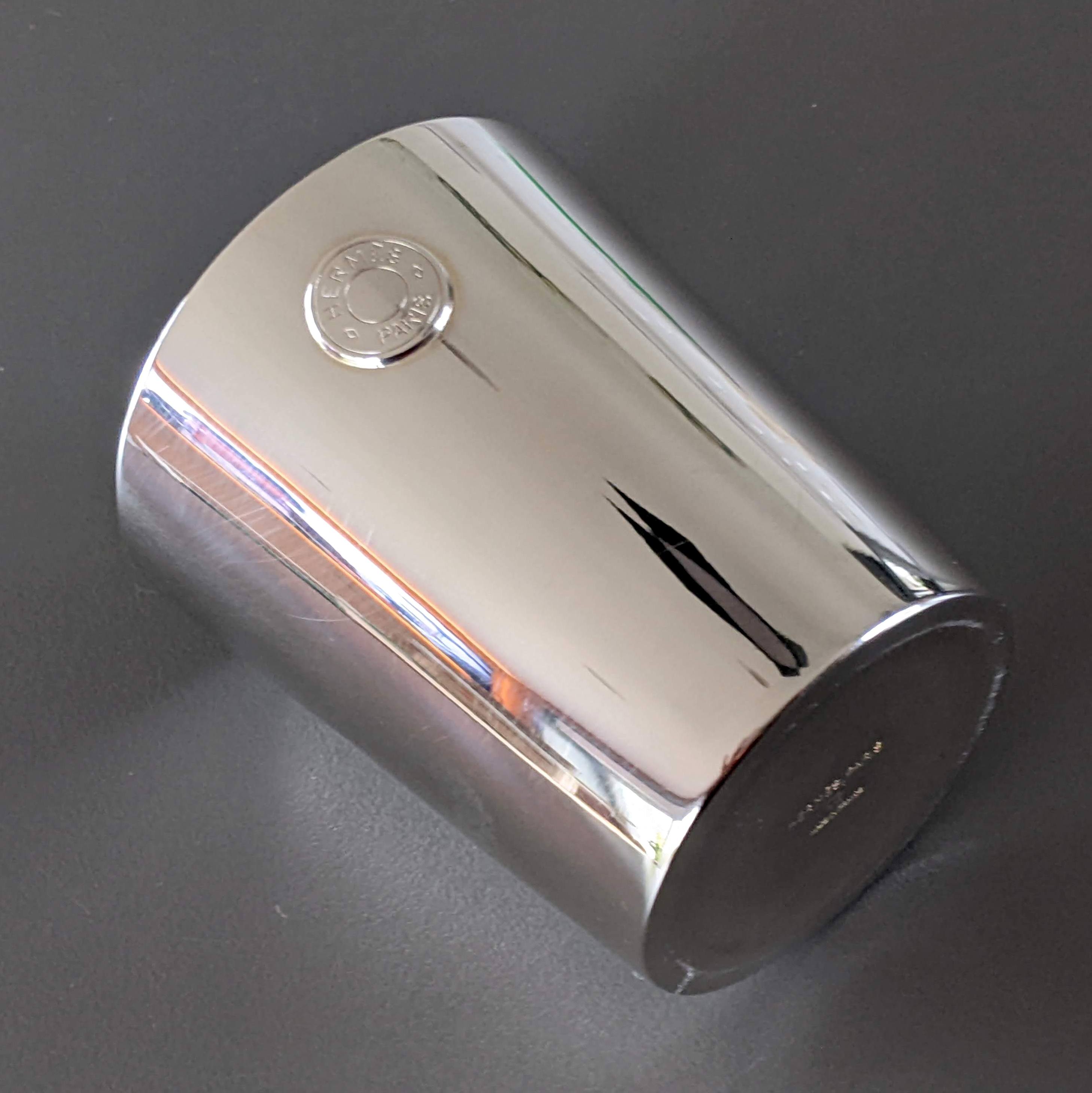 Hermes Silver Plated "Clou de Selle" Timbale, Pristine Condition!