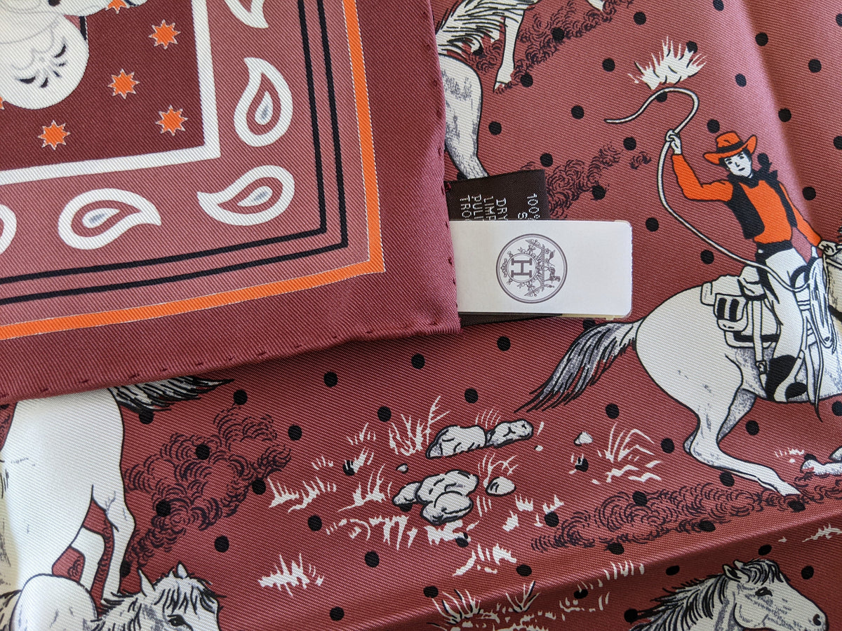 HERMES MUSTANGS [JUTTA21] by Robert Dallet Bandana 55 x 55 cm