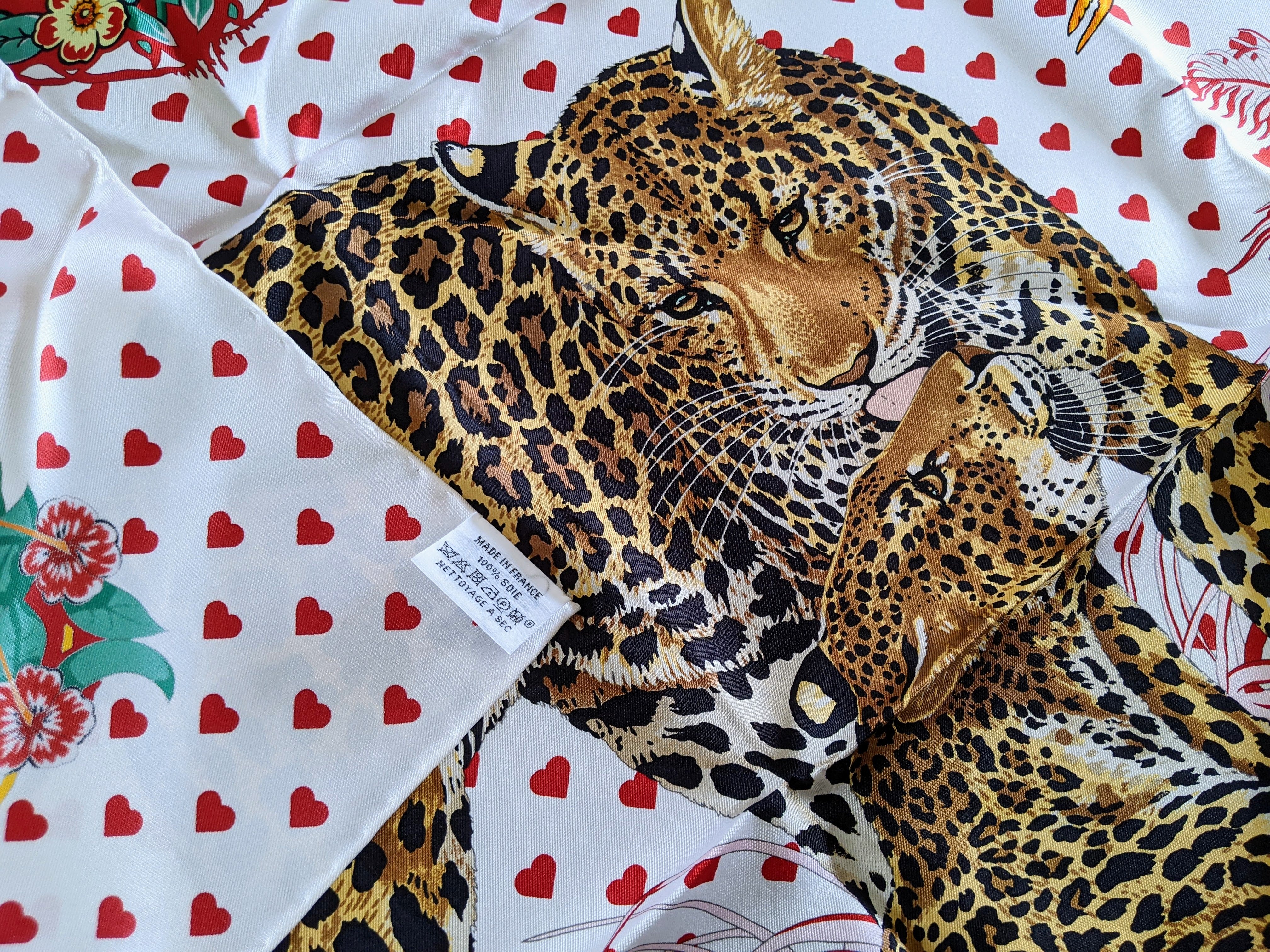 HERMES JUNGLE LOVE LOVE Special Issue by Robert Dallet Twill 90 x 90 cm