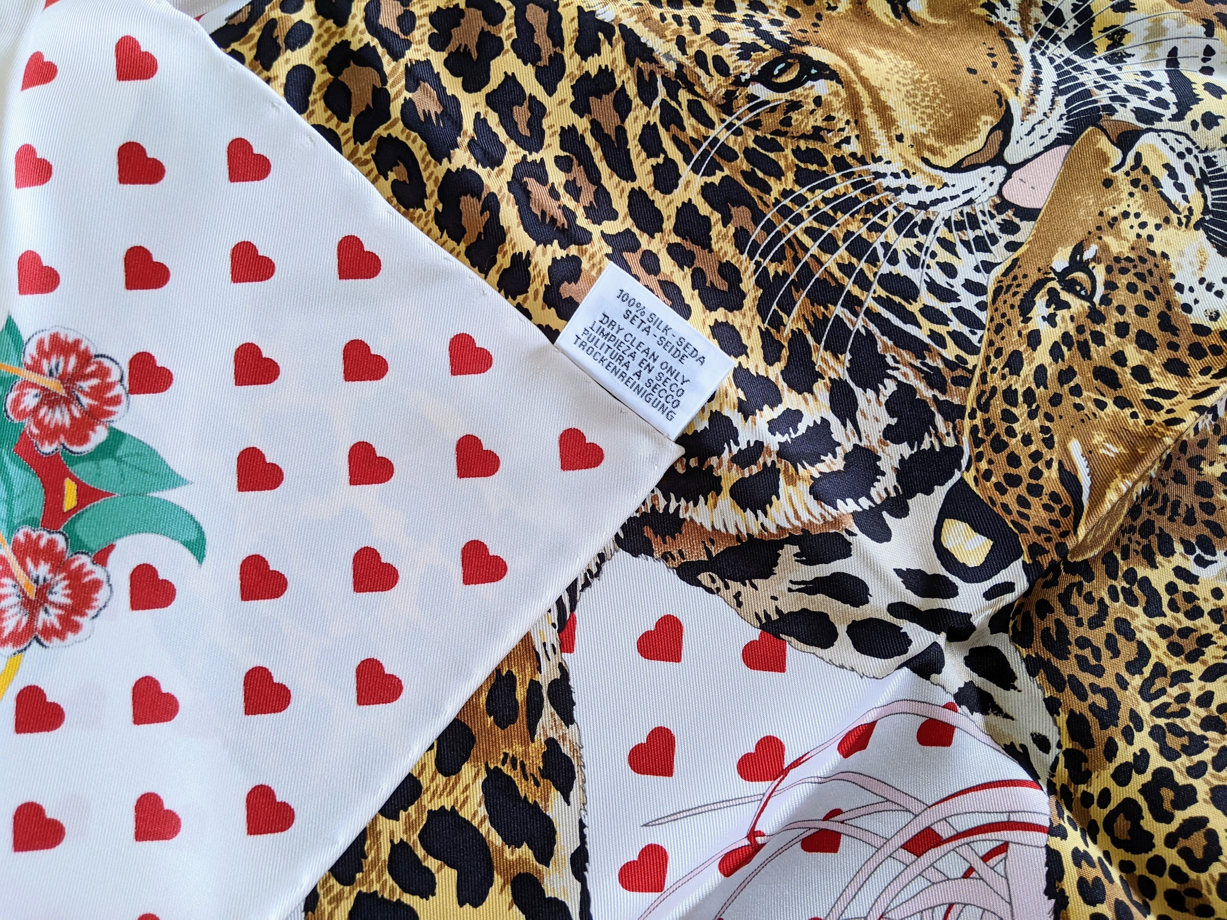HERMES JUNGLE LOVE LOVE Special Issue by Robert Dallet Twill 90 x 90 cm