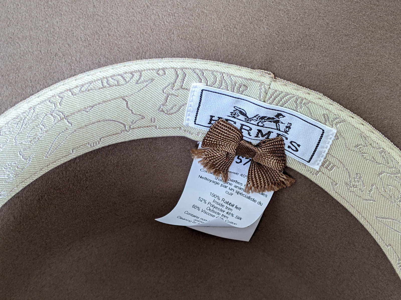 HERMES H Rabbit Women Hat, New!