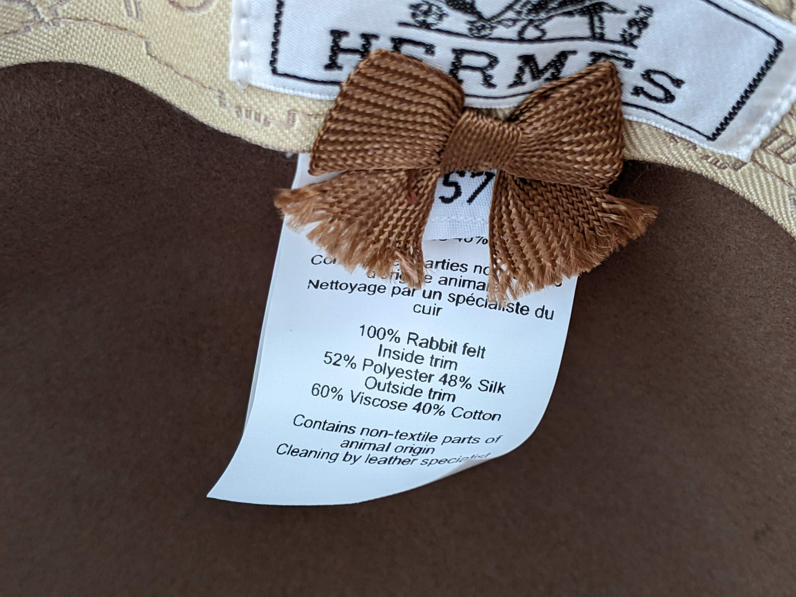 HERMES H Rabbit Women Hat, New!