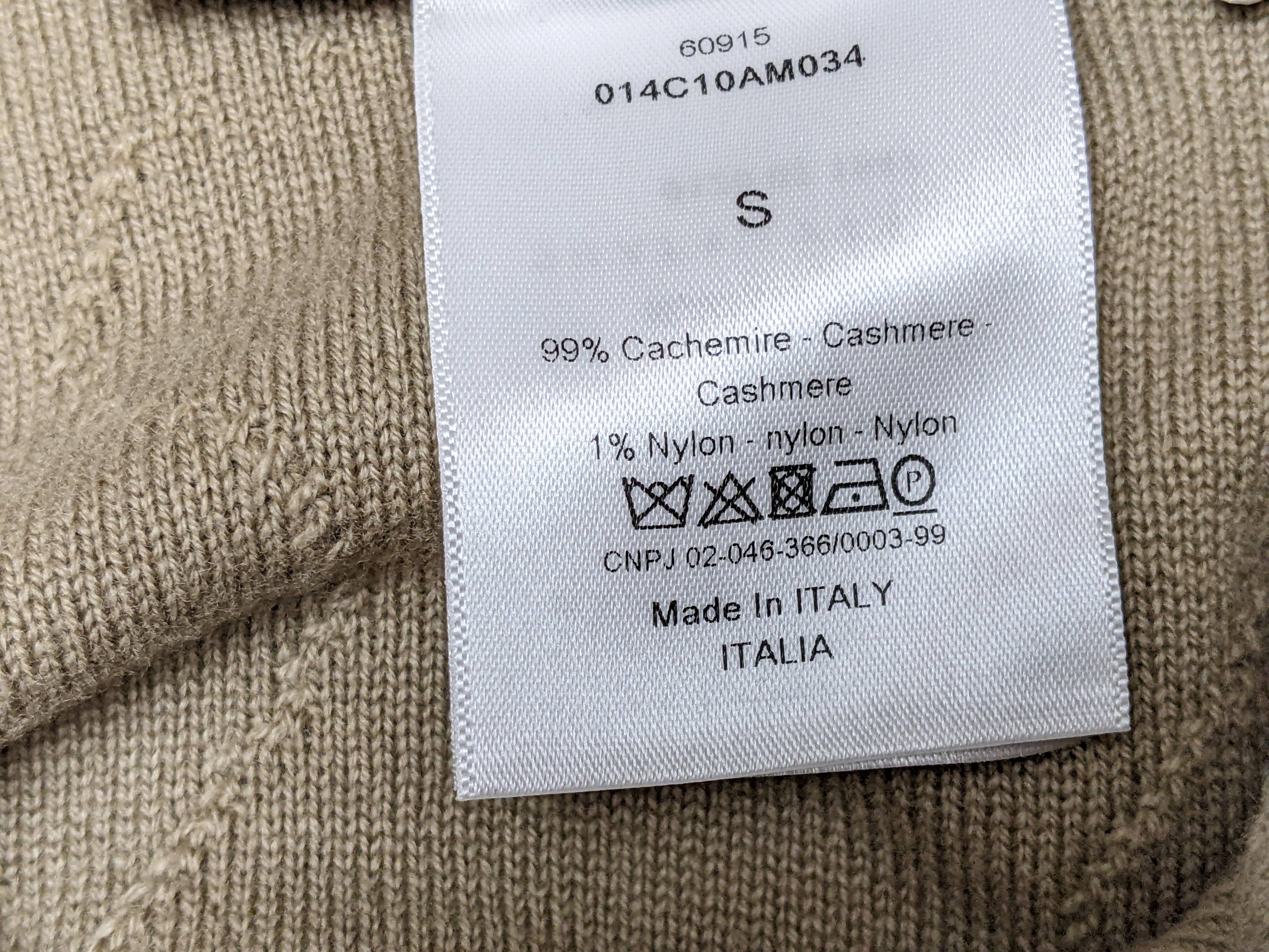 CHRISTIAN DIOR PONCHO 99% Fringed Cashmere SzS