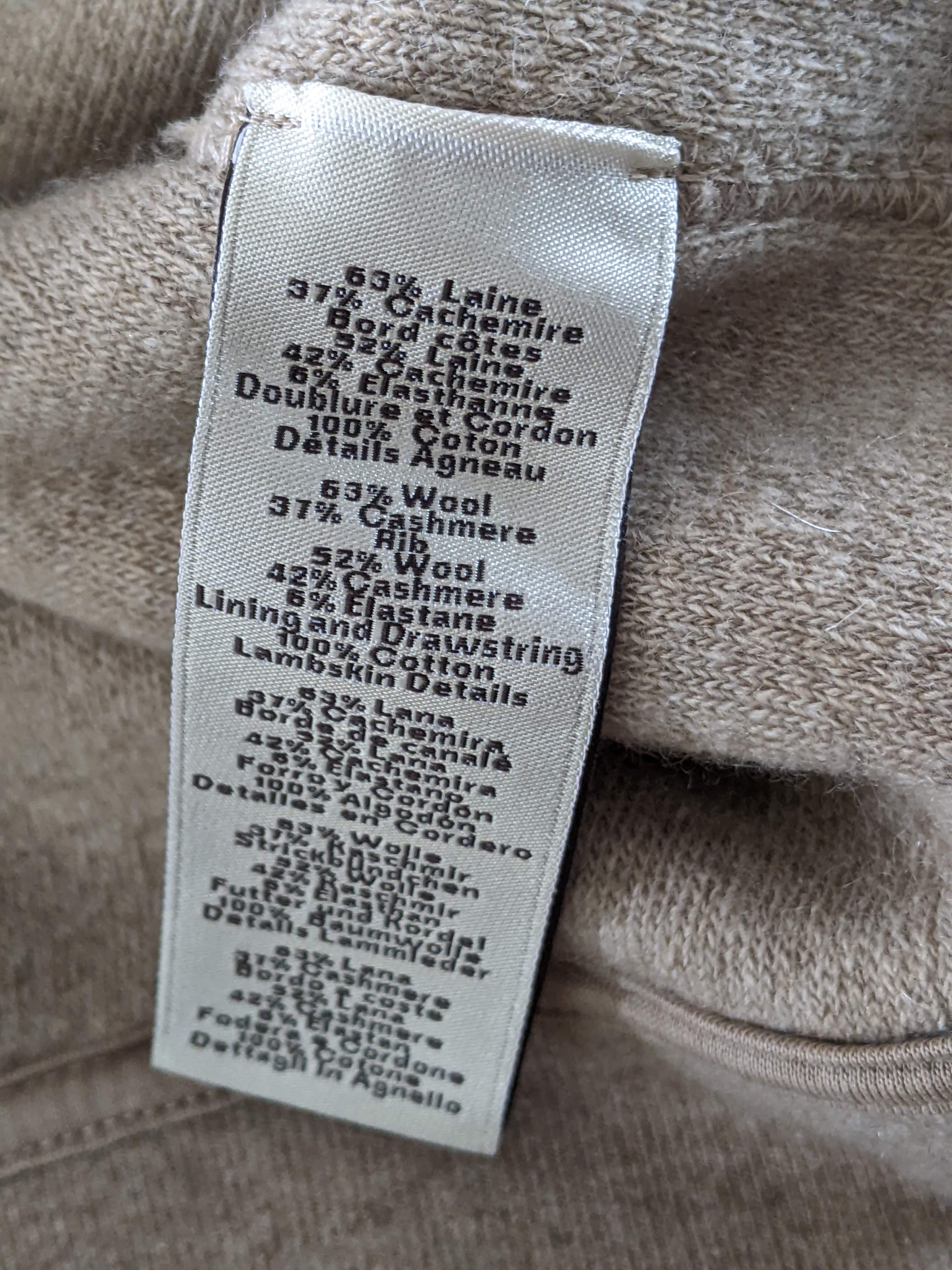 HERMES SWEAT CAPUCHE ZIPPE DETAILS CUIR Fleece Zipped Hoody SzL