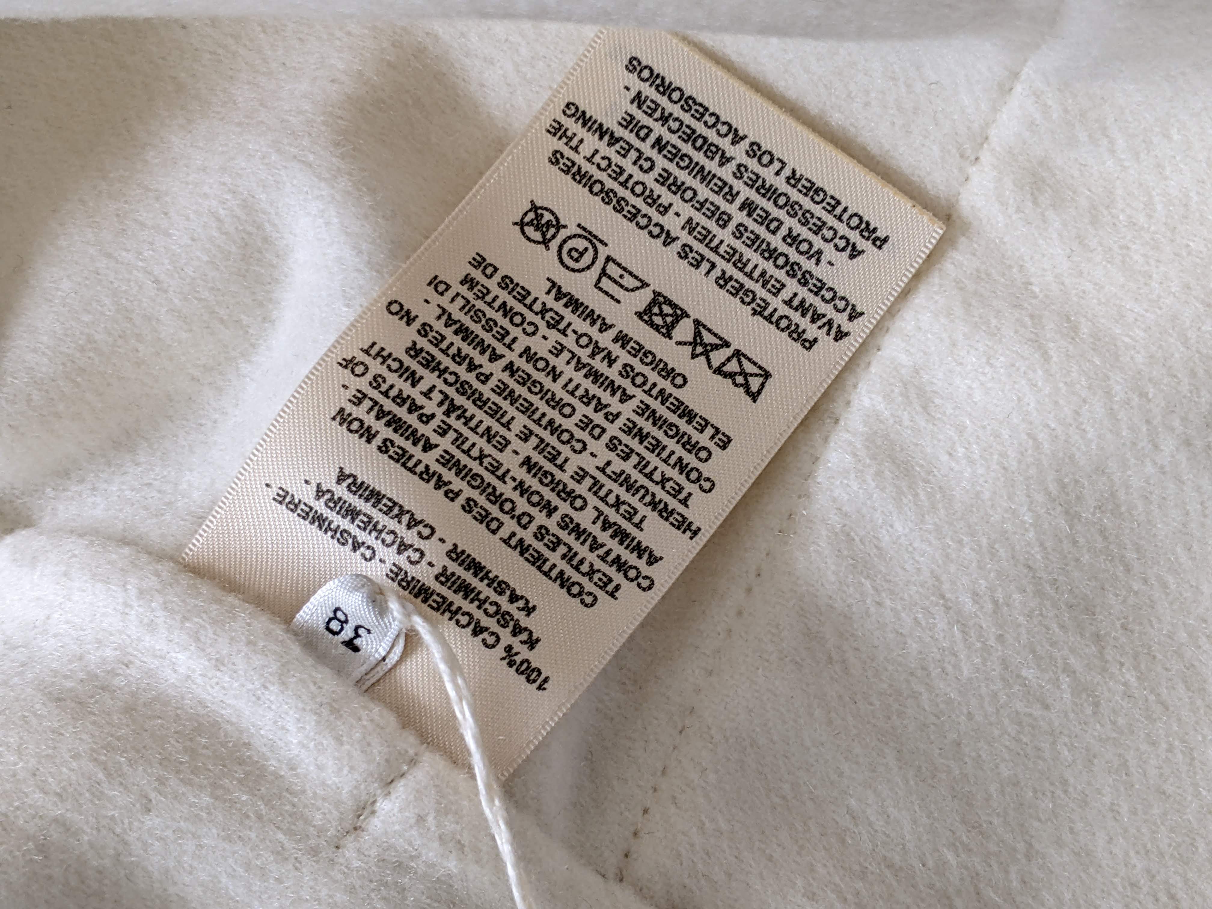 HERMES MANTEAU INSPIRATION PEIGNOIR COURT Women's 100% Baby Cashmere Short Coat Sz38