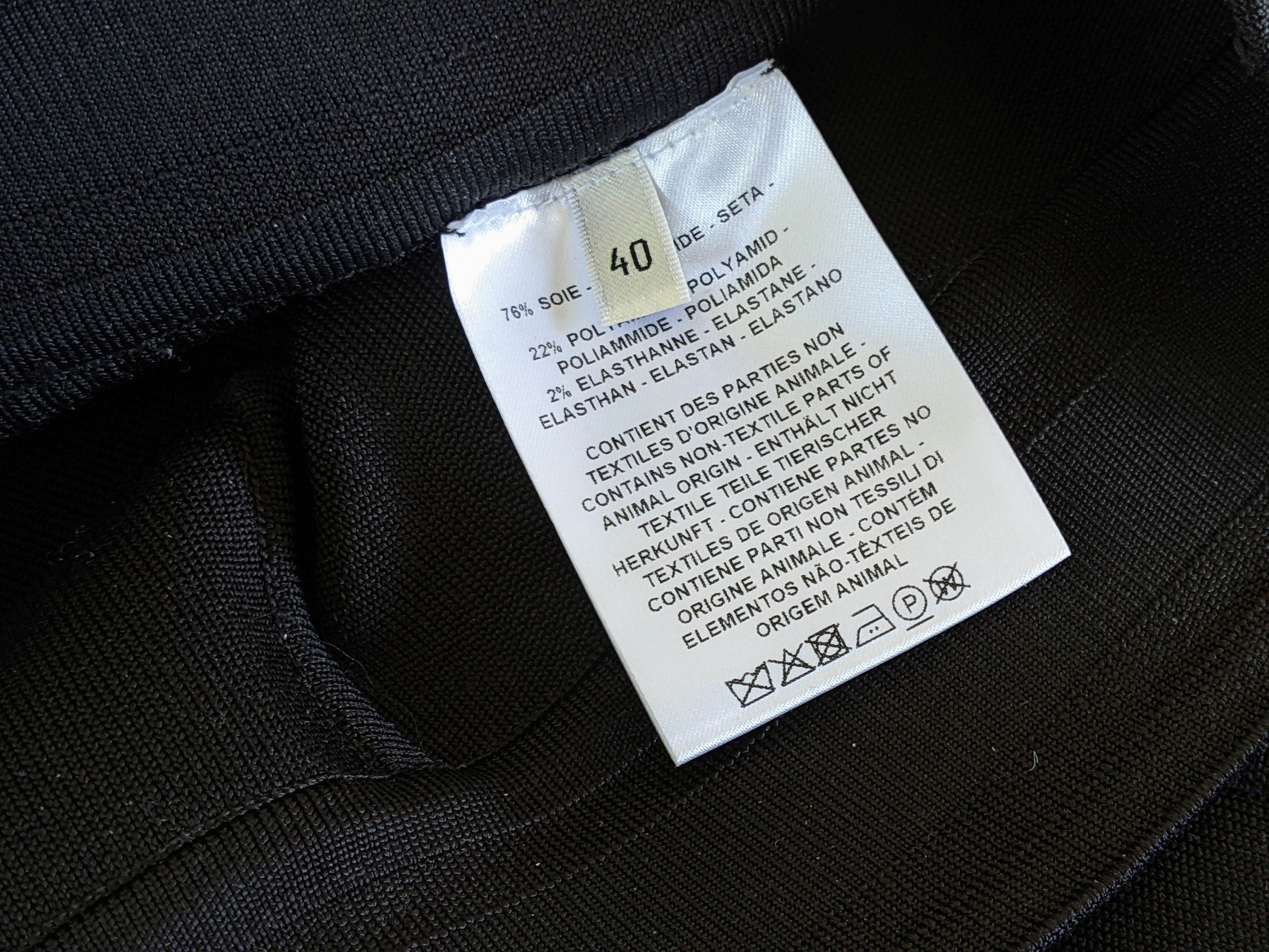 HERMES BLACK LEGGIN Black 76% Silk Stretch Woman Pants