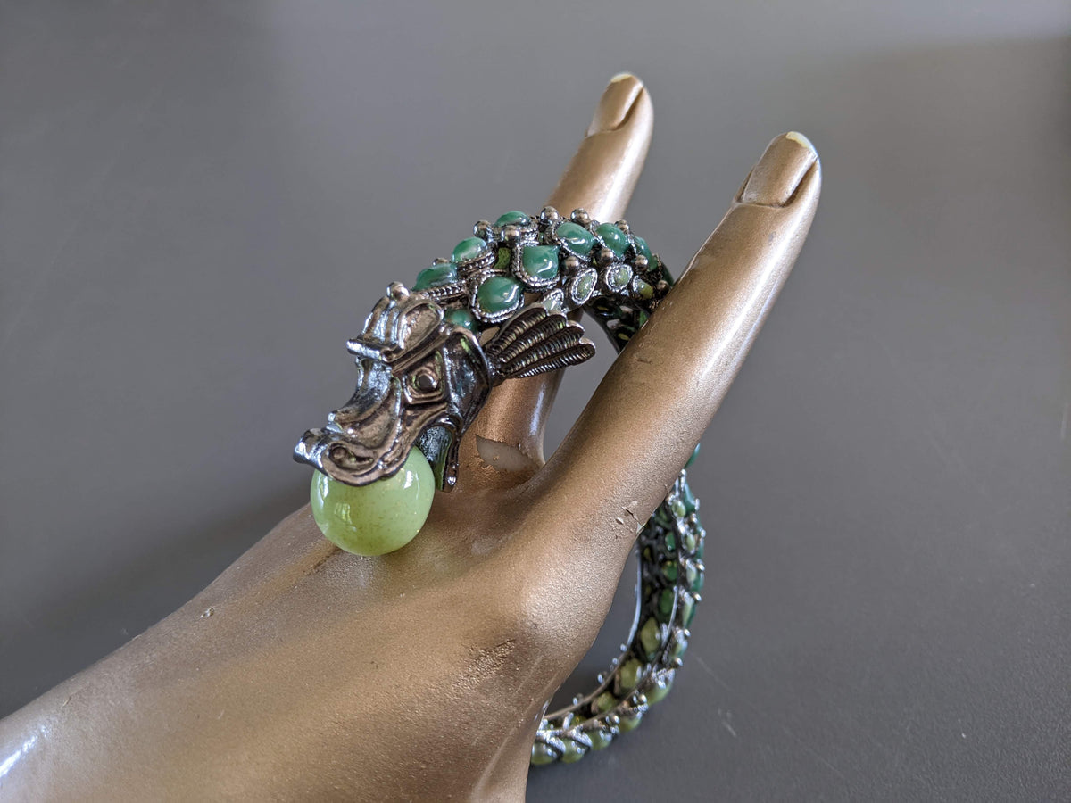 CHANEL DRAGON Collection Metiers d'Art "PARIS- SHANGAI" Pre-fall 2010 Bangle Bracelet, RARE!