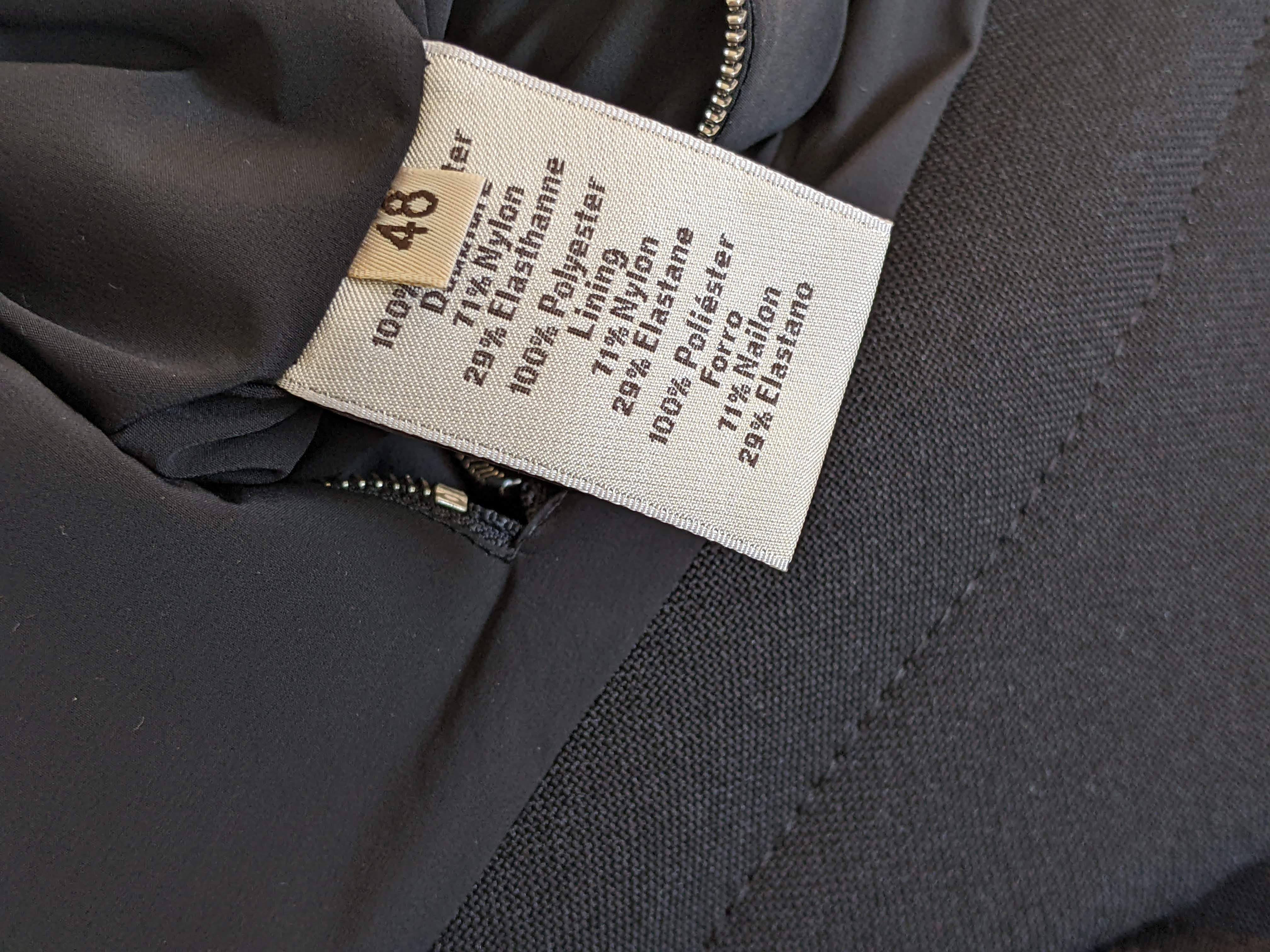 HERMES 2022 F/W Men's Black Wool Gabardine Trench Coat Sz48